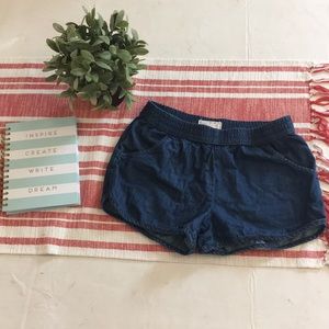 Forever 21 dark wash flowy denim shorts